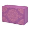 Gaiam Printed Fashion Yoga Block, Made from Sturdy Foam, Pink