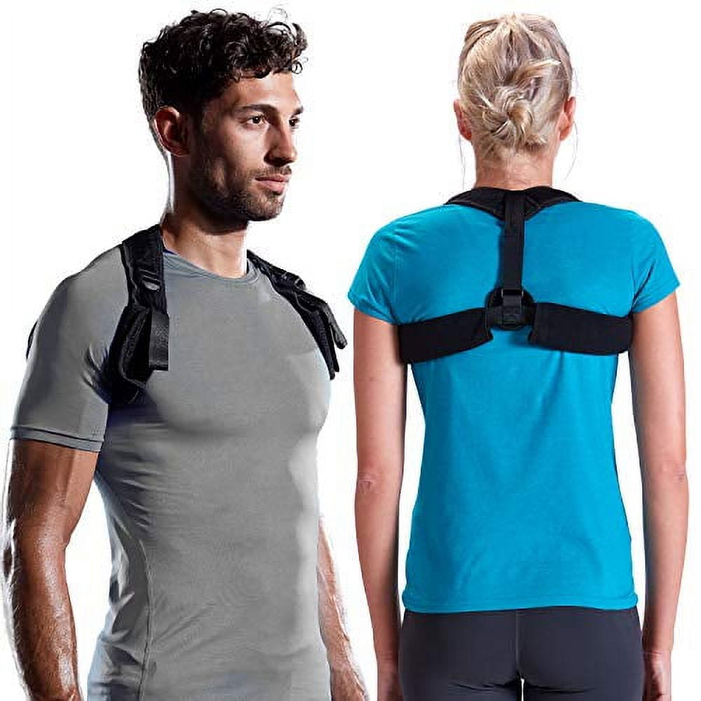 Gaiam Restore Posture Corrector for Women & Men, Back Straightener with  Adjustable Breathable Mesh Padded Straps 