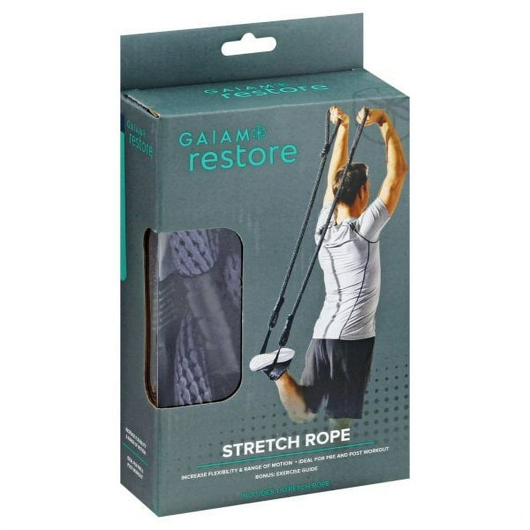 Gaiam Restore Stretch Strap - Stretching Rope with Foot Strap & Hand Loops  for Yoga, Pilates, Exercise/Fitness, Physical Therapy, Dance, Gymnastics
