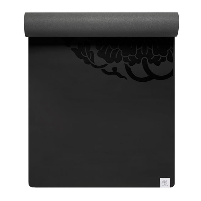 Gaiam Sol Dry-Grip Yoga Mat, Black, 5mm (Longer/Wider) - Walmart.com