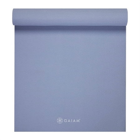 Gaiam Solid Color Yoga Mat, Chambray, 5mm