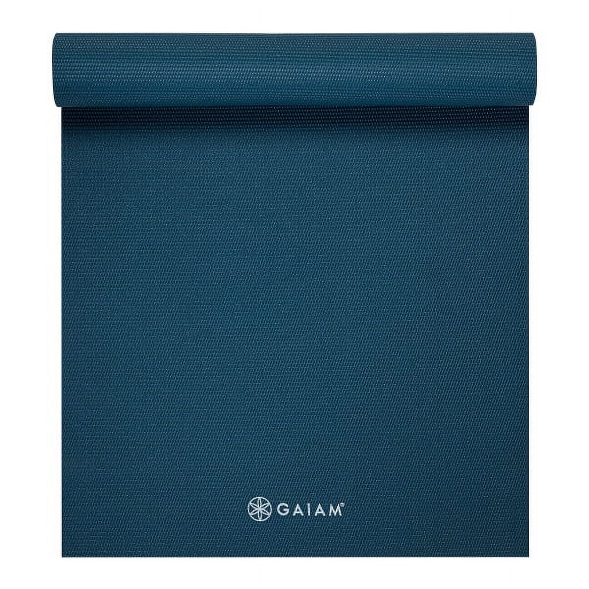 Gaiam Solid Color Yoga Mat, Marine, 5mm 