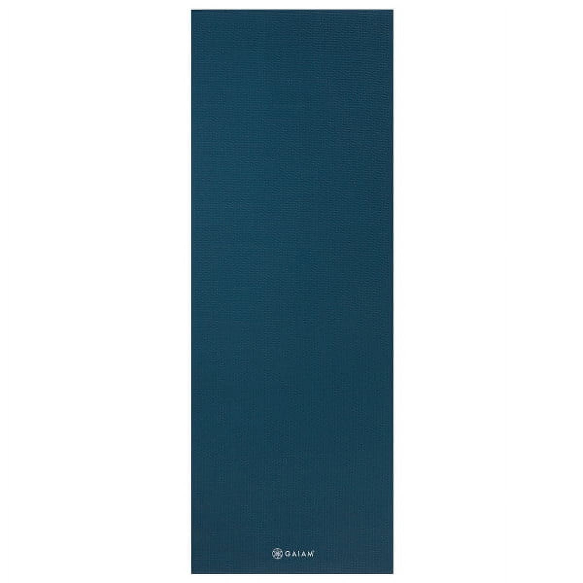 Gaiam Solid Color Yoga Mat, Marine, 5mm