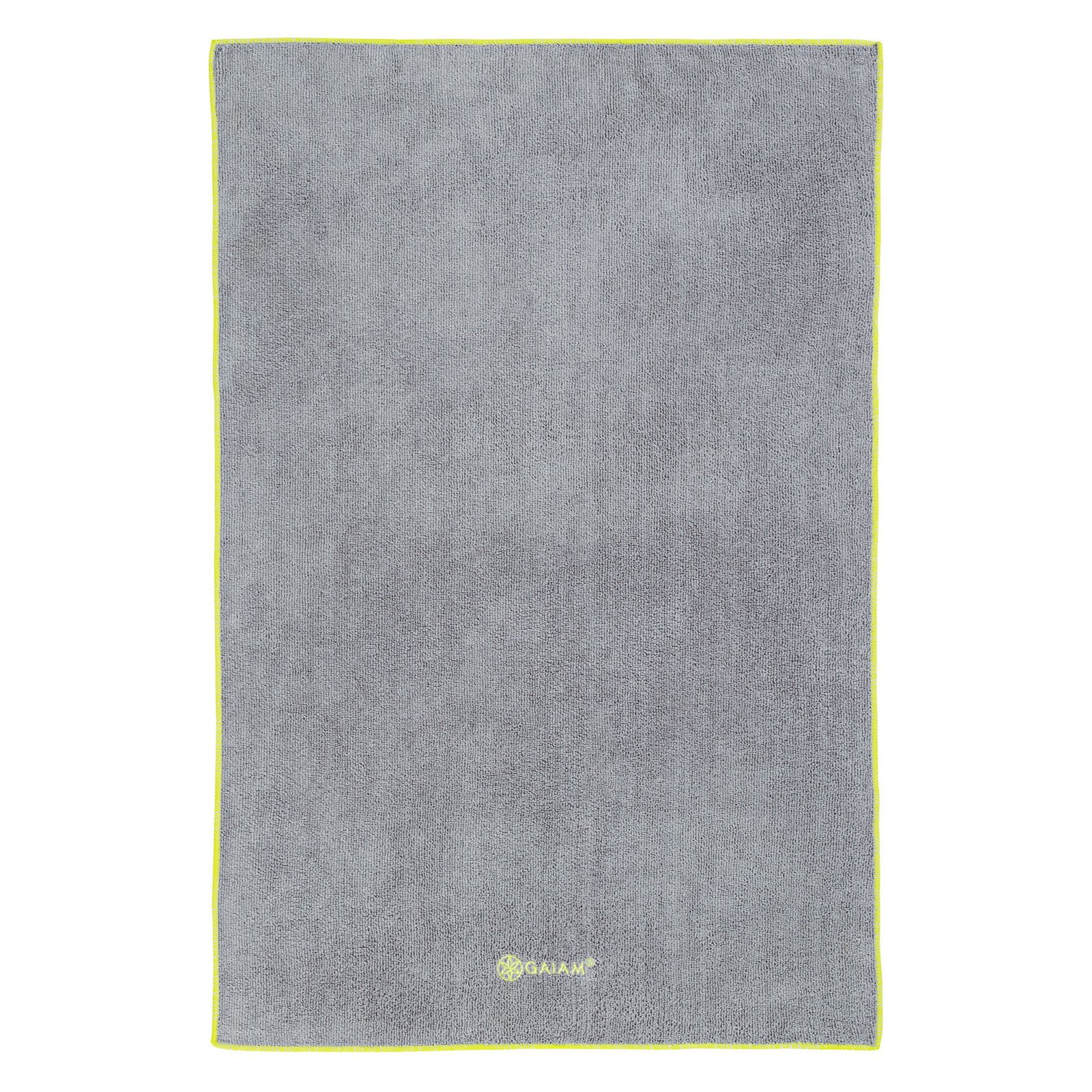 Gaiam Thirsty Yoga Hand Towel - Granite Storm/Citron