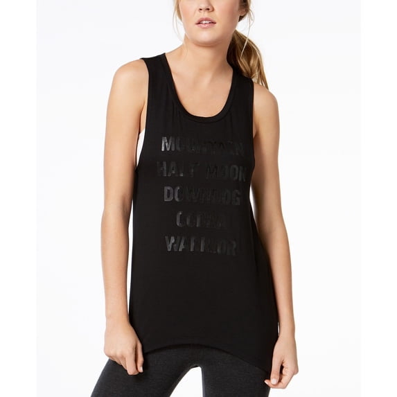 Gaiam Women's Ana Poses Graphic Tank Top, Black, L