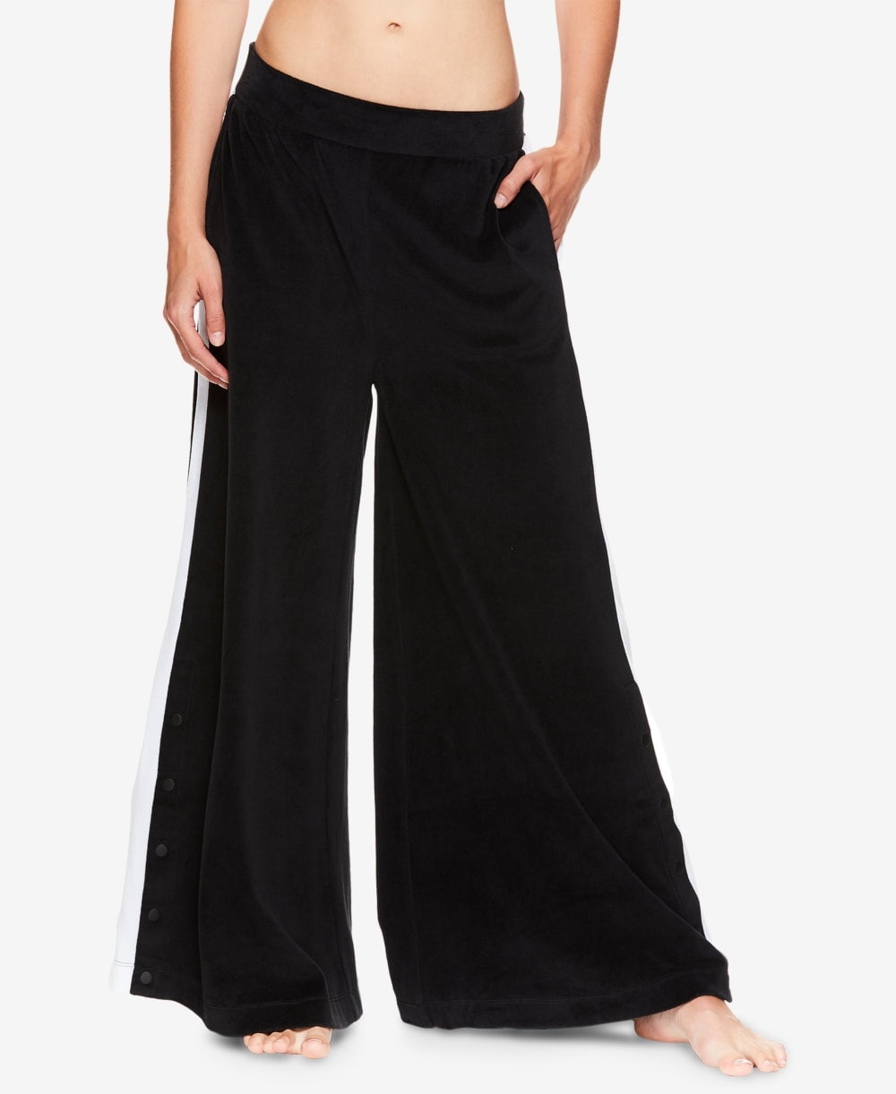 Gaiam Womens Jessica Biel Delancey Velour Wide Leg Pants