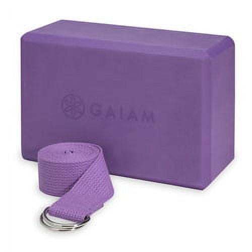 Gaiam Yoga Block and Strap Combo Purple