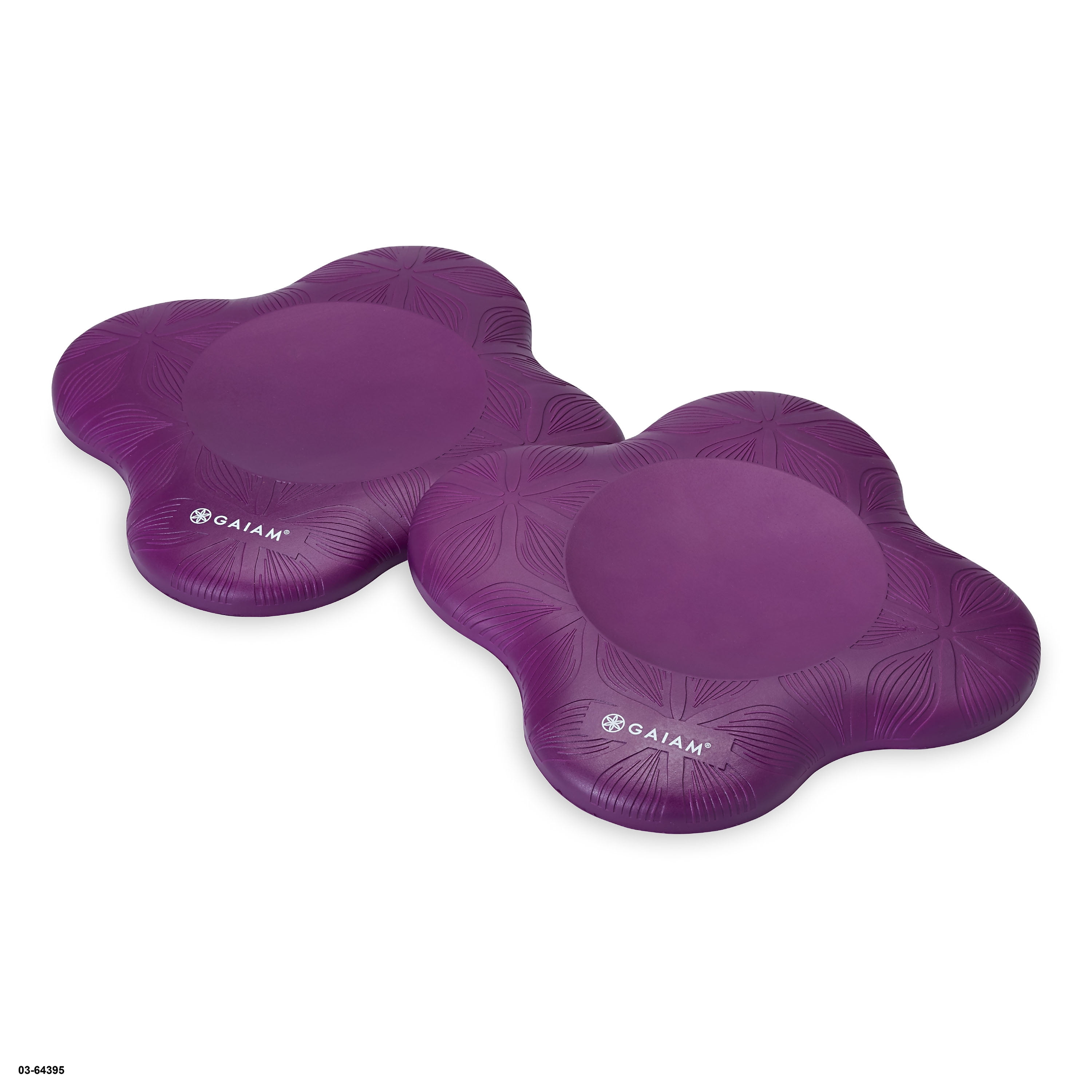 Gaiam Yoga Knee Pads, 1 Thickness, Pair, Purple