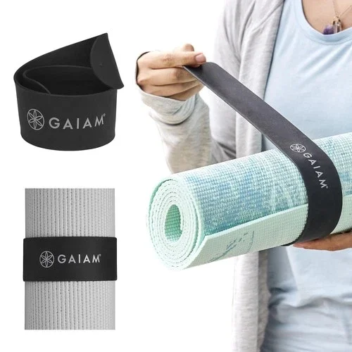 Gaiam Yoga Mat Strap Slap Band - Keeps Your Mat Tightly Rolled and Secure with