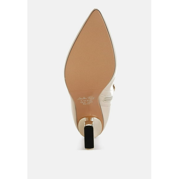 Gaias Fantasy Heel Patent Faux Leather Boots