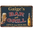 thumbnail image 1 of Gaige's Green Bar and Grill Gift Metal Sign 12 x 18 Matte Finish Metal 112180044383, 1 of 1