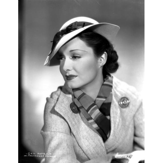 Gail Patrick on a Stripe Scarf Portrait Photo Print (8 x 10)