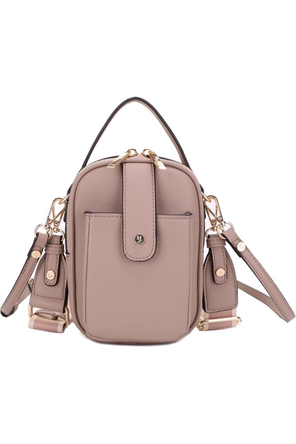 Gail Vegan Leather Multi Compartment Crossbody Bag