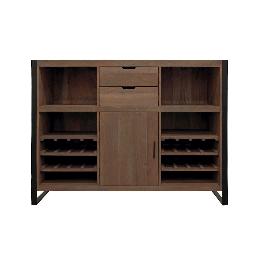 Moti Gail Wine & Bar Console in Gray Wash