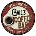 thumbnail image 1 of Gail's Coffee Bar Round Metal Sign Kitchen Room Wall Decor 100140041157, 1 of 1