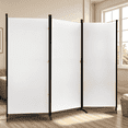 thumbnail image 1 of Gaildon 71’’L*99’’W 3-Pane Portable Folding Privacy Room divider,White, 1 of 10