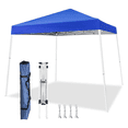 thumbnail image 1 of Gaildon Canopy Tent, 10X10 FT Pop Up Canopy Outdoor Instant Tent Slant Legs with Carrying Bag, Portable Gazebo Shelter for Patio Deck Garden and Beach - 8X8 FT Canopy Cover, 1 of 7