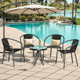 thumbnail image 1 of Gaildon Pack Medium Brown Rattan Indoor-Outdoor Restaurant Stack Chair | Versatile and Stylish Seating, 1 of 6