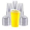 thumbnail image 1 of Gailware Clear Plastic Cups with Strawless Sip Lids, Disposable, 24 oz, 50 Count., 1 of 7