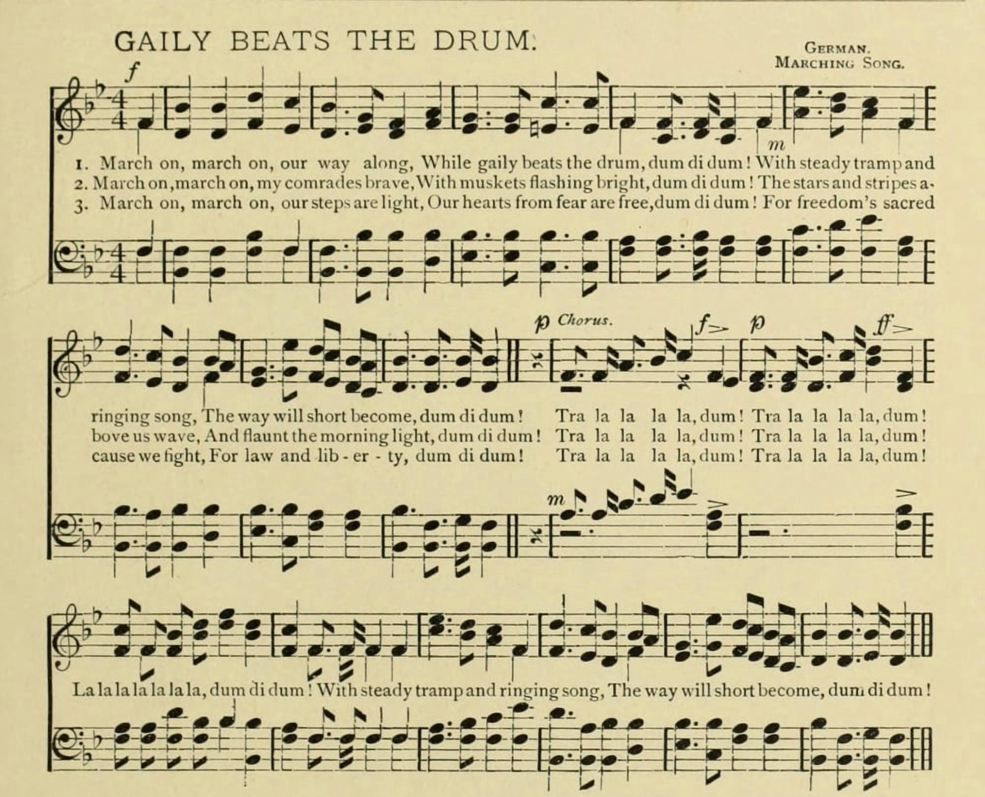 Gaily beats the Drum Christmas in Song & Story 1891 Canvas Art -  (24 x 36)