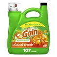 Gain + Aroma Boost Liquid Laundry Detergent, Island Fresh Scent, 107