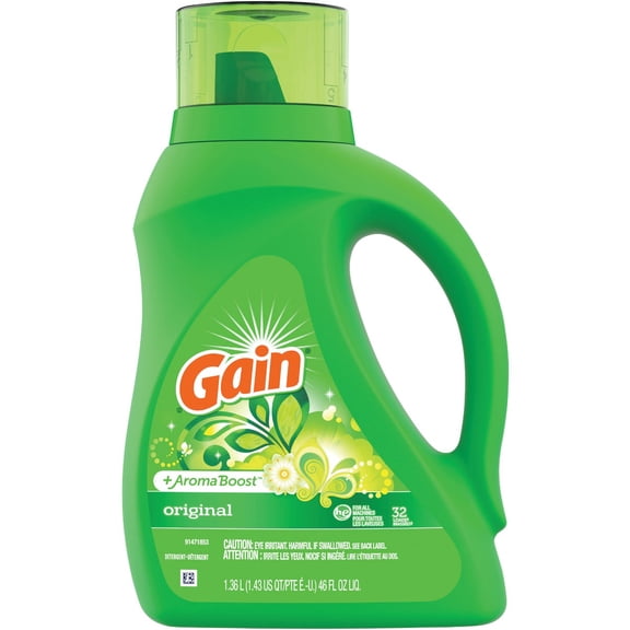 Gain Aroma Boost Liquid Laundry Detergent, Original, 32 Loads 50 fl oz (Packaging May Vary)