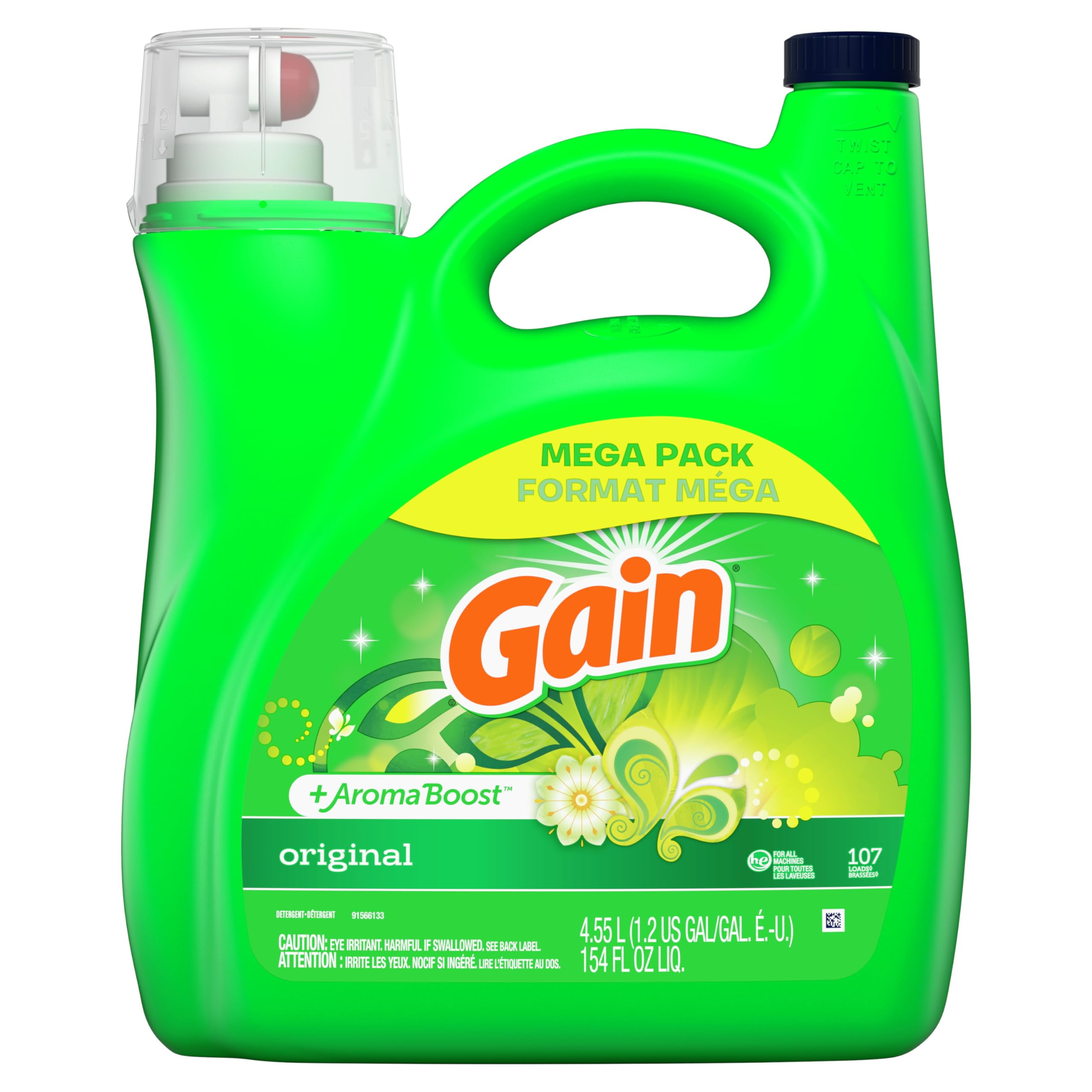 Gain + Aroma Boost Liquid Laundry Detergent Original Scent 107 Loads