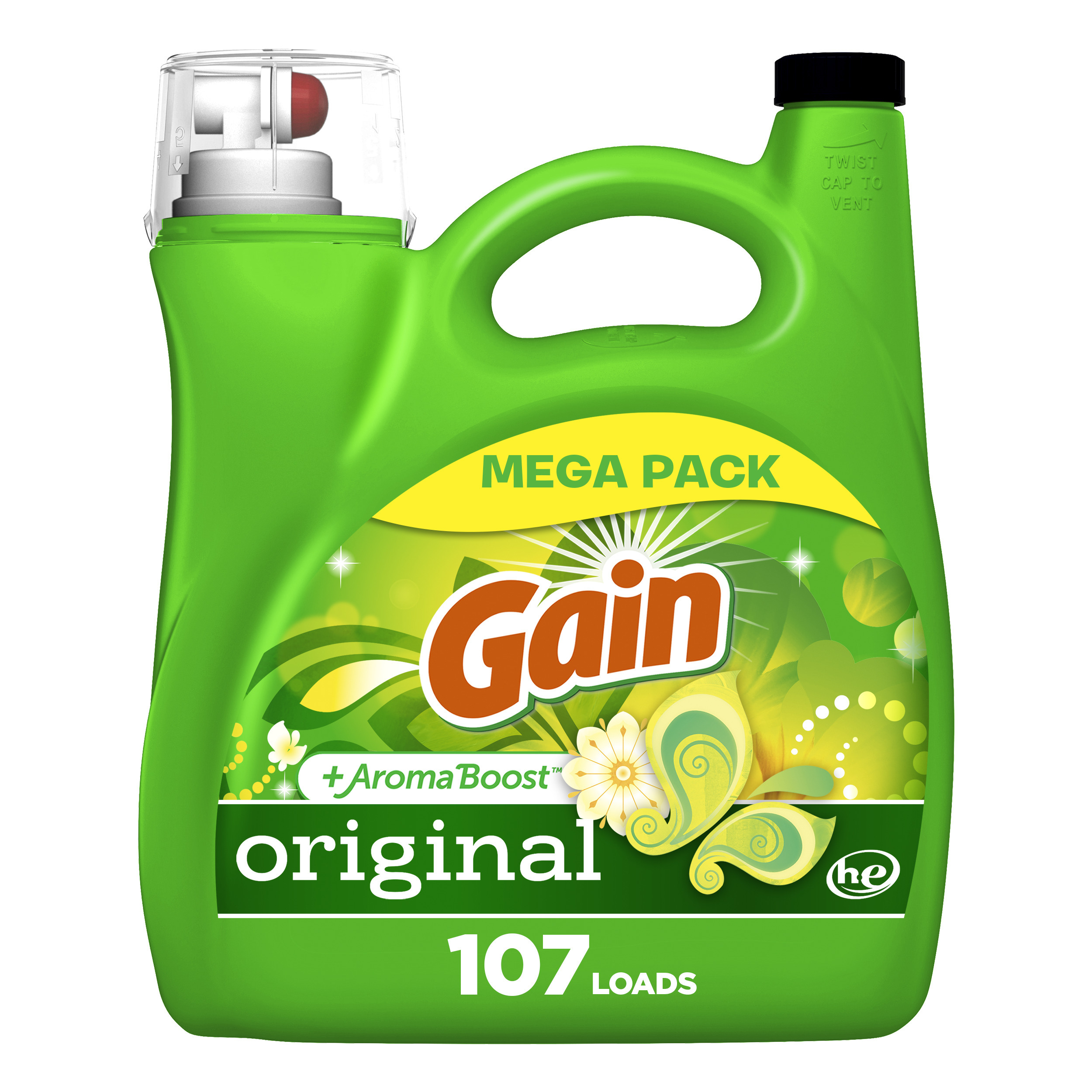 Gain + Aroma Boost Liquid Laundry Detergent, Original Scent, 107 Loads, 154 fl oz - image 1 of 9