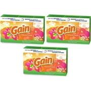 Gain Dryer Sheets - Island Fresh Scent - 34 Count Dryer Sheets Per Box - Pack of 3