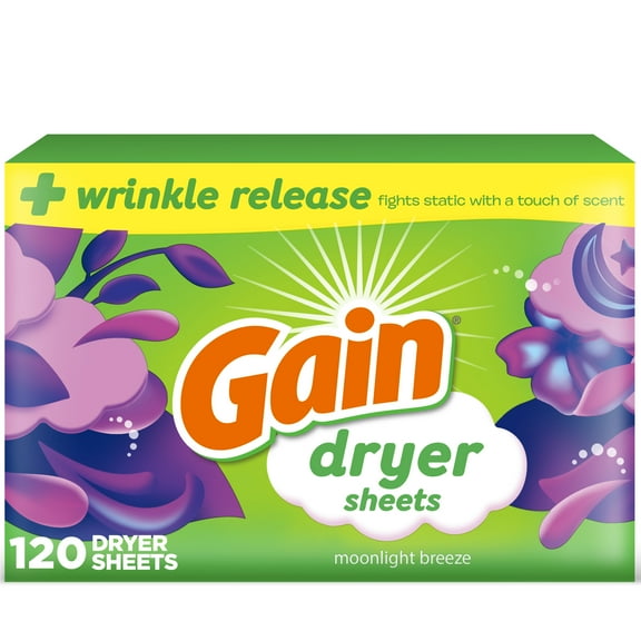 Gain Dryer Sheets, Moonlight Breeze, 120 Count