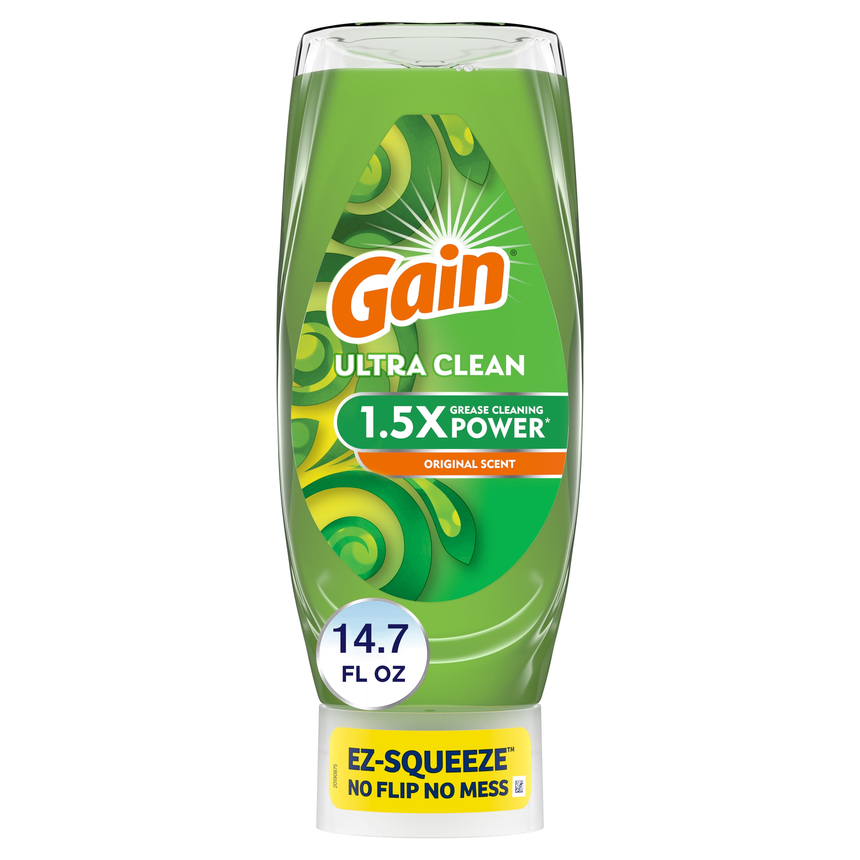 Gain EZSqueeze Dishwashing Liquid Dish Soap, Original Scent, 14.70 fl oz