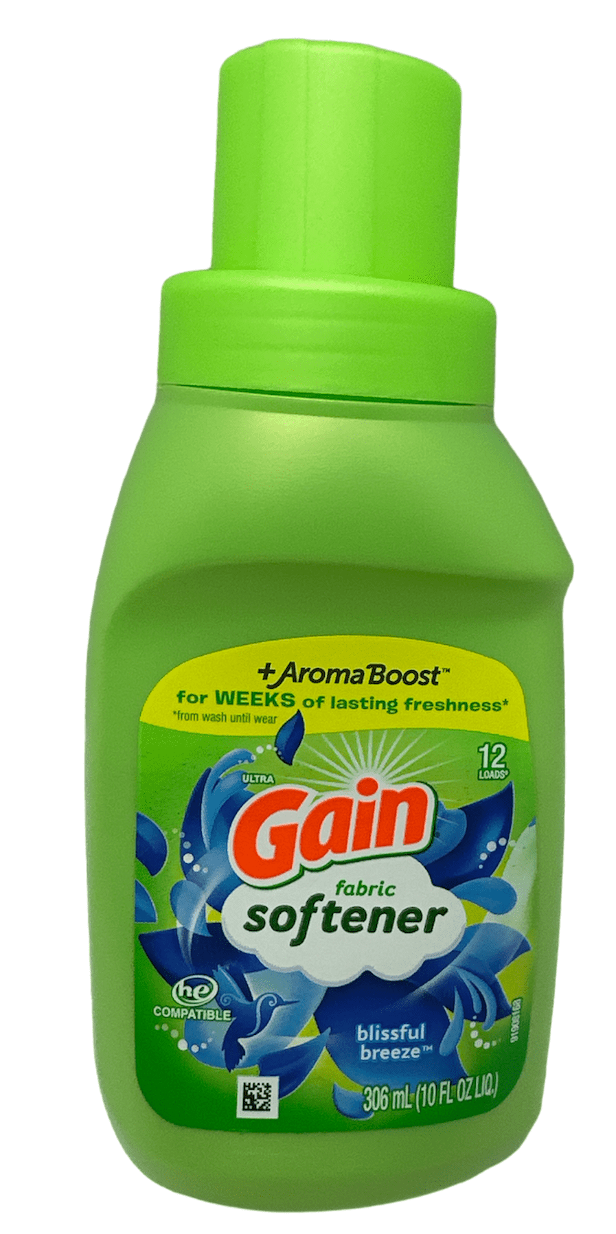 Gain Fabric Softener 10 FL OZ Blissful Breeze012 LOADS +Aroma Boost
