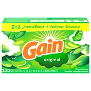 صفائح مجفف منعم الأقمشة Gain - أصلية - 120 قيراط
