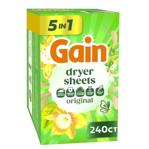 Gain Dryer Sheets, Original Scent, 240 Count