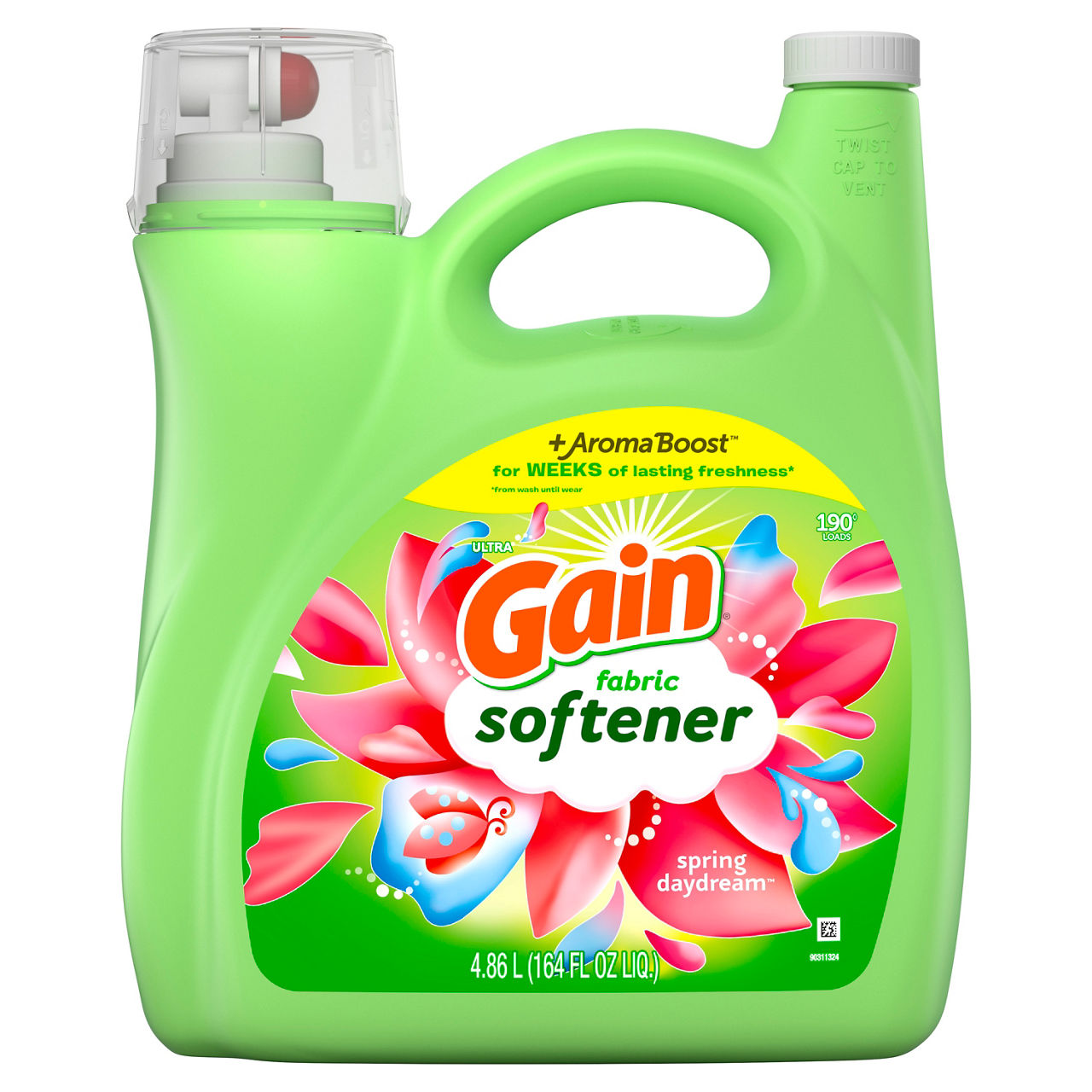 Gain Fabric Softener, Spring Daydream Scent, 164 Oz., 190 Loads