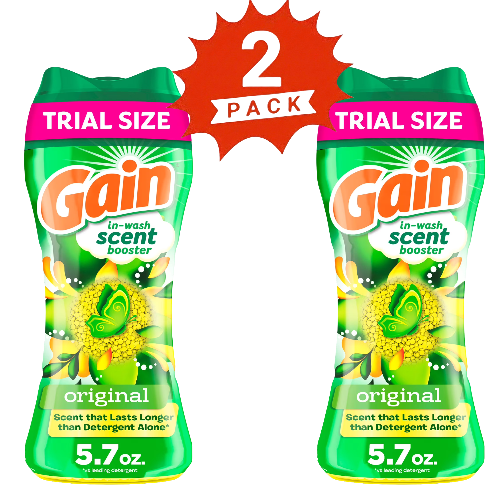 専用Gain Fireworks 2本セット　スナック Gain Fireworks In-Wash Scent Booster Beads – Original Scent 11.4