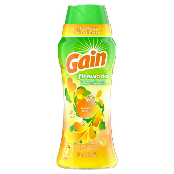 Gain Fireworks In-Wash Scent Booster, Island Fresh, 14.8 Oz