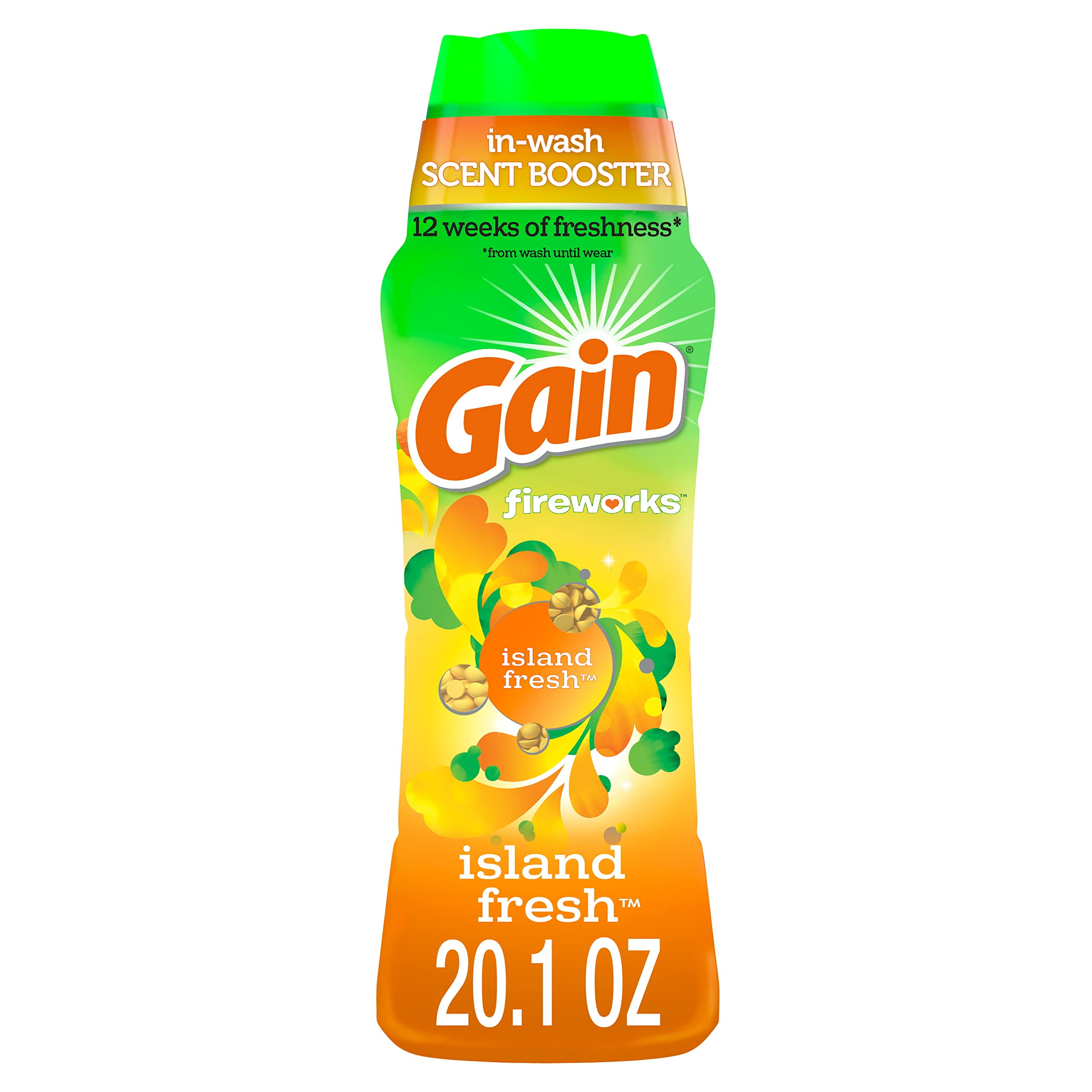 Gain Fireworks Laundry Scent Booster Beads For Washer, Island Fresh, 20