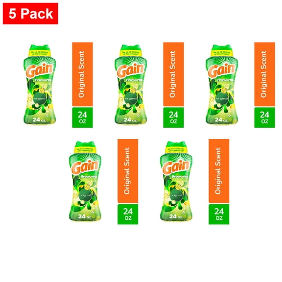 Gain Fireworks Original In-Wash Scent Booster Beads 24 oz - 5 Pack