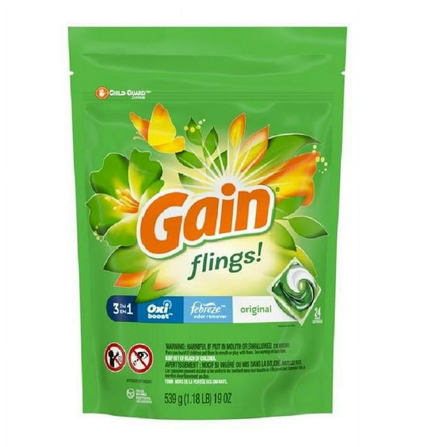 Gain Fling! Original Scent Laundry Detergent Pod 19 oz 24 pk