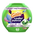 thumbnail image 1 of Gain Flings Laundry Detergent Pacs with Odor Defense, Super Fresh Blast Scent, 60 Count, 1 of 12