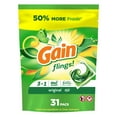 thumbnail image 1 of Gain Flings 3-in-1 Oxi Boost and Febreze Laundry Detergent Pacs, Original Scent, 31 Count, 1 of 14
