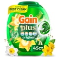 thumbnail image 1 of Gain Plus Flings Laundry Detergent Liquid Washing Pacs, Gain's Best All-In-One Clean, Original Scent, 45 Count, 1 of 15