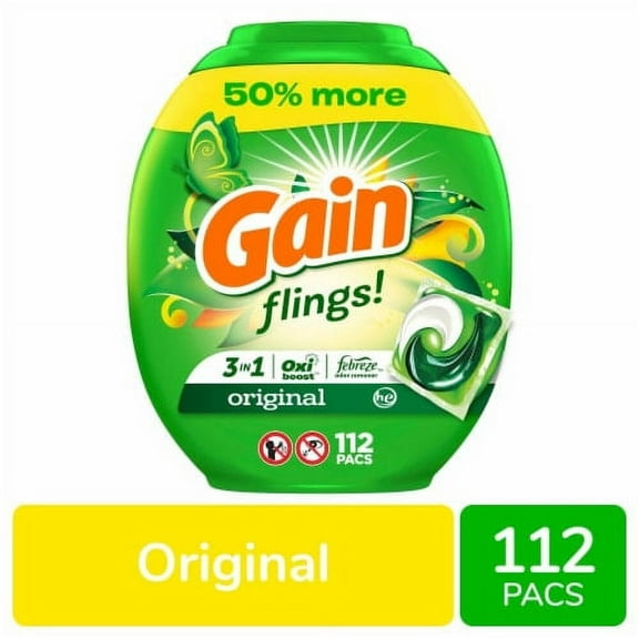 2X - Gain Flings Original Scent Laundry Detergent Pods