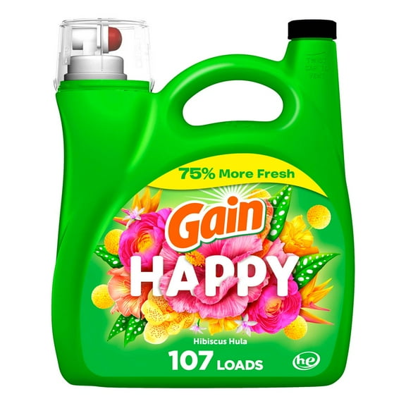 Gain Happy Hibiscus Hula Liquid Laundry Detergent 107 Loads - 154 oz- Pack of 2