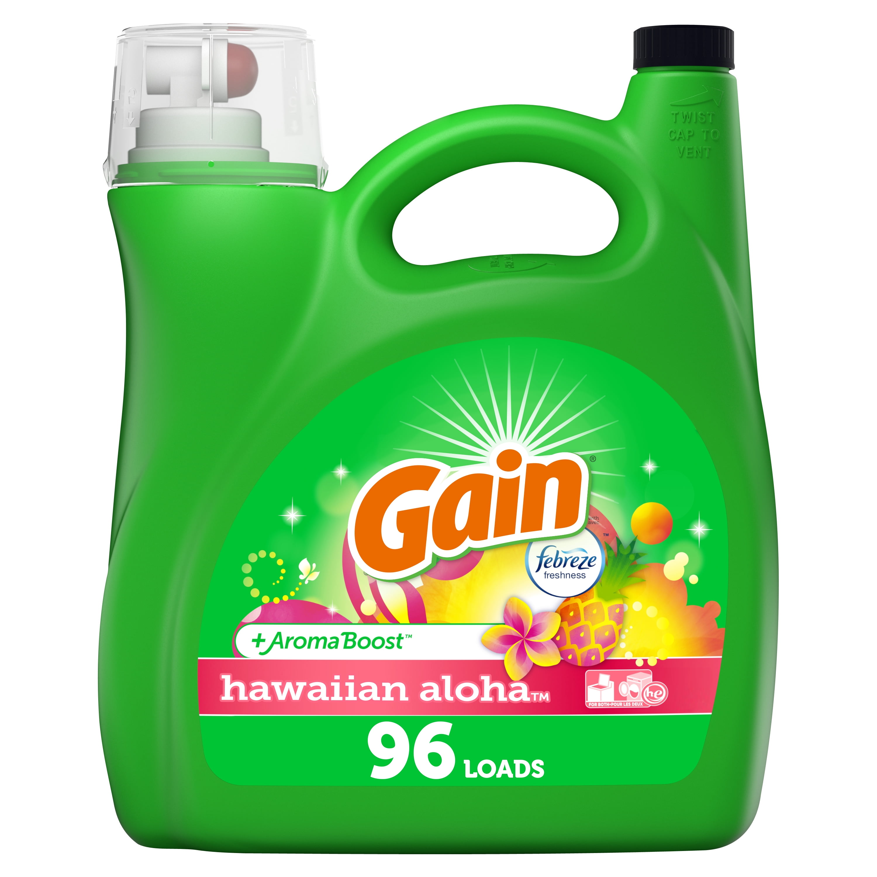 Gain Hawaiin Aloha He, 96 Loads Liquid Laundry Detergent, 150 fl oz