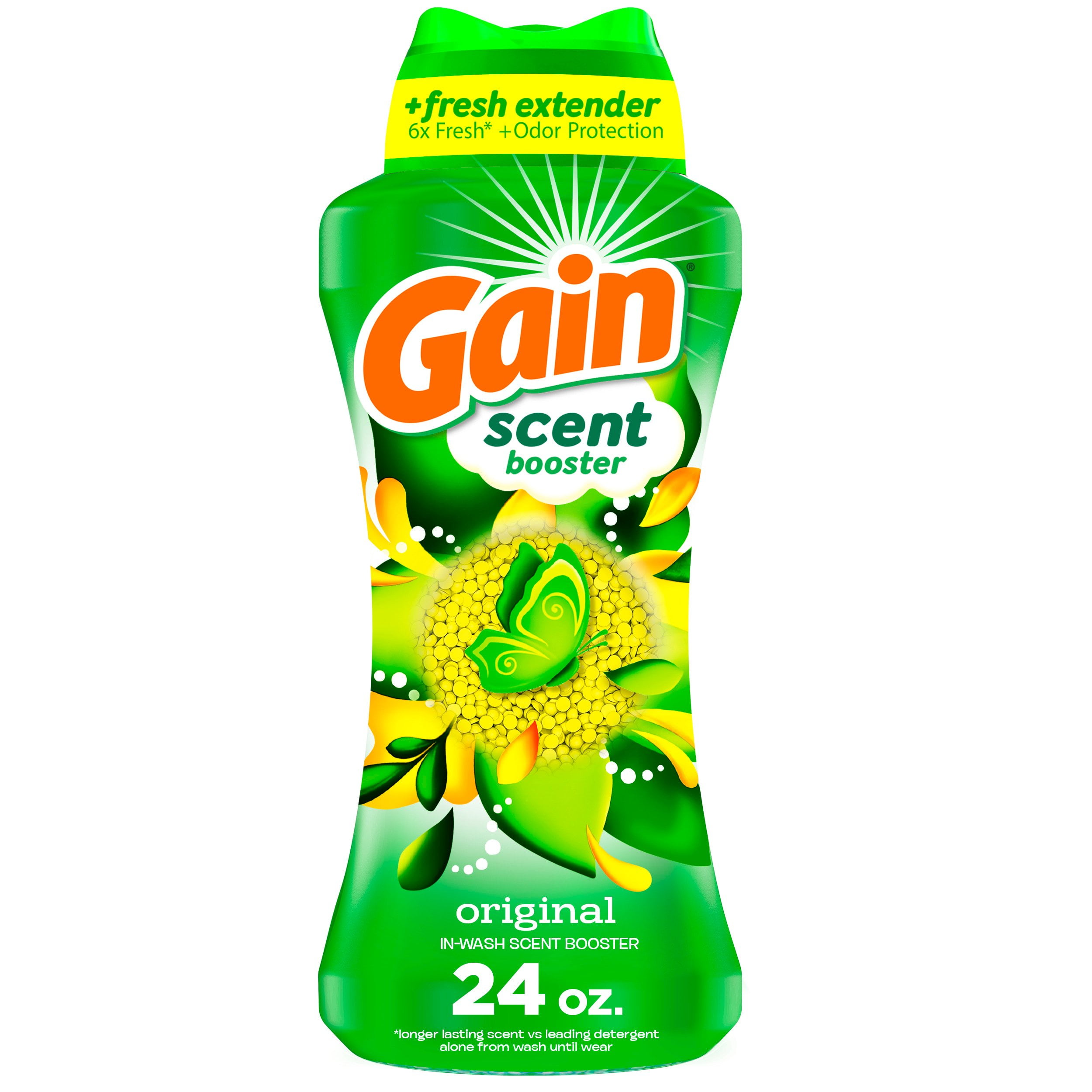 Gain In-Wash Laundry Scent Booster Beads, Fresh Extender + Odor Protection - Original Scent - 24 oz