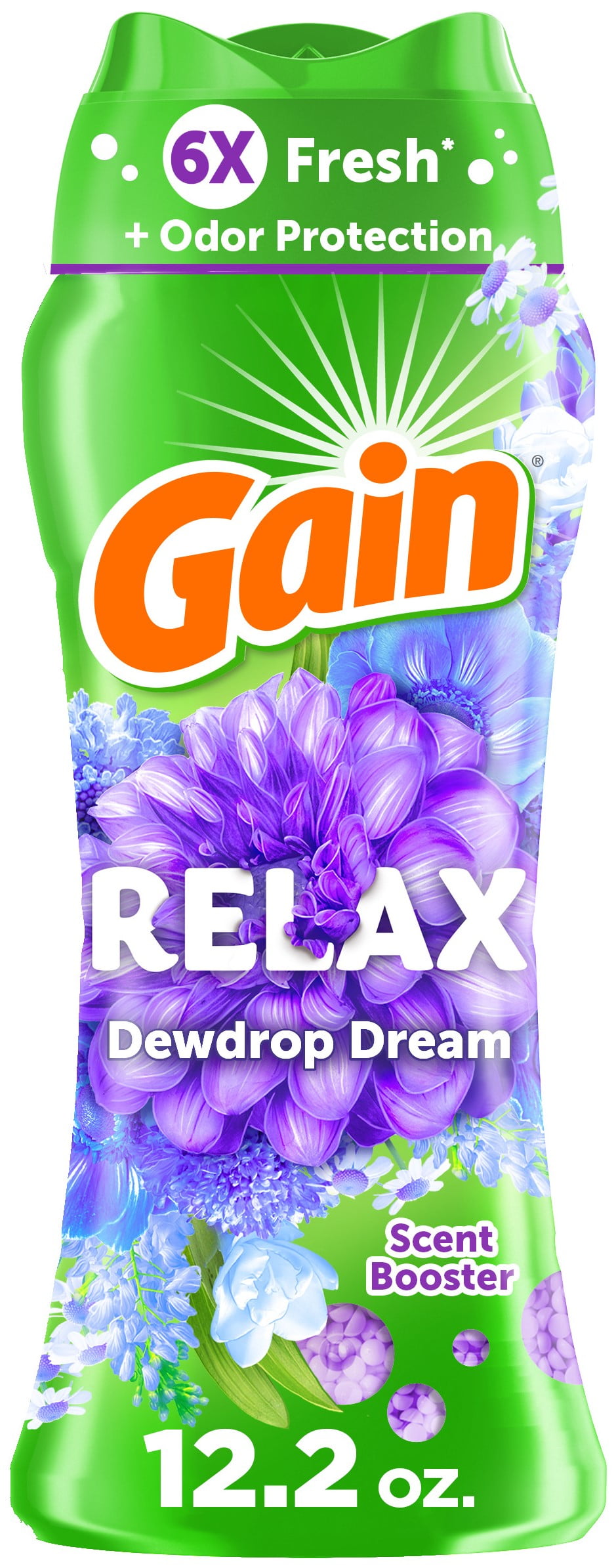 Gain In-Wash Laundry Scent Booster Beads, Relax, Dewdrop Dream, 12.2 oz