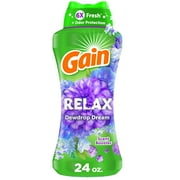 Gain In-Wash Laundry Scent Booster Beads, Relax, Dewdrop Dream, 24 oz