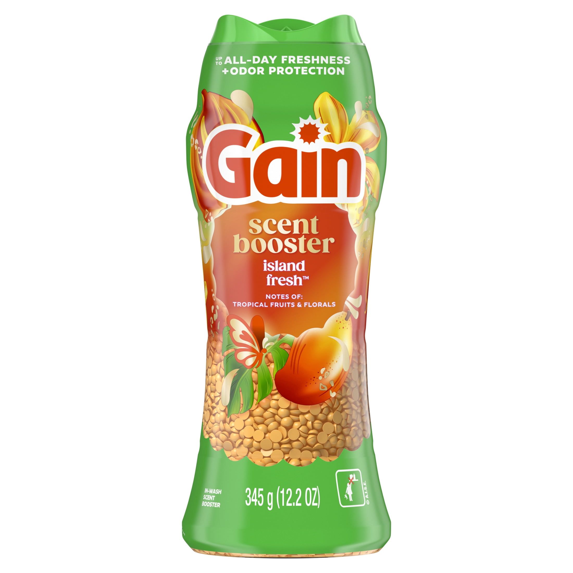 Gain In-Wash Laundry Scent Booster Beads, Island Fresh Scent, 12.2 oz